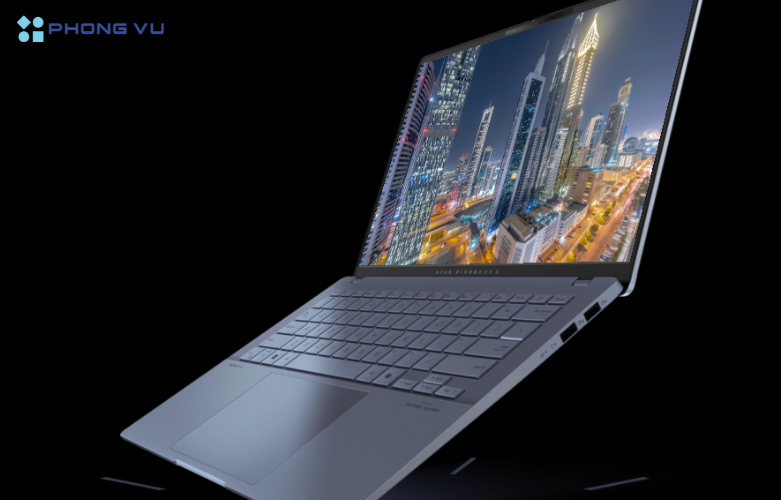 Màn hình OLED 14 inch 3K của ASUS Vivobook S 14 mang đến chất lượng hiển thị sống động và rõ nét.