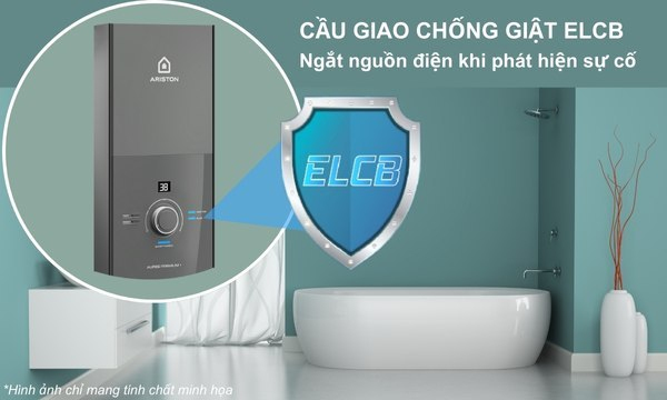 Bình nóng lạnh trực tiếp Ariston Aures Premium+ 4.5 không bơm 4 Máy nước nóng Ariston AURES Premium+ 4.5