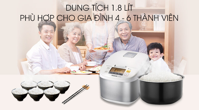 Nồi cơm điện tử Panasonic 1.8 lít SR-ZG185SRAM Nồi cơm điện tử Panasonic 1.8 lít SR-ZG185SRAM