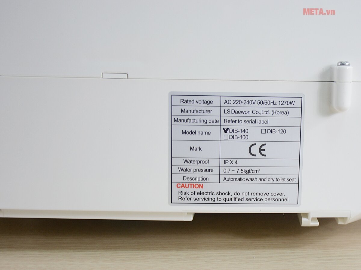 Nắp thiết bị vệ sinh điện tử thông minh Daewon Bidet DIB-140 Nắp thiết bị vệ sinh điện tử thông minh Daewon Bidet DIB-140