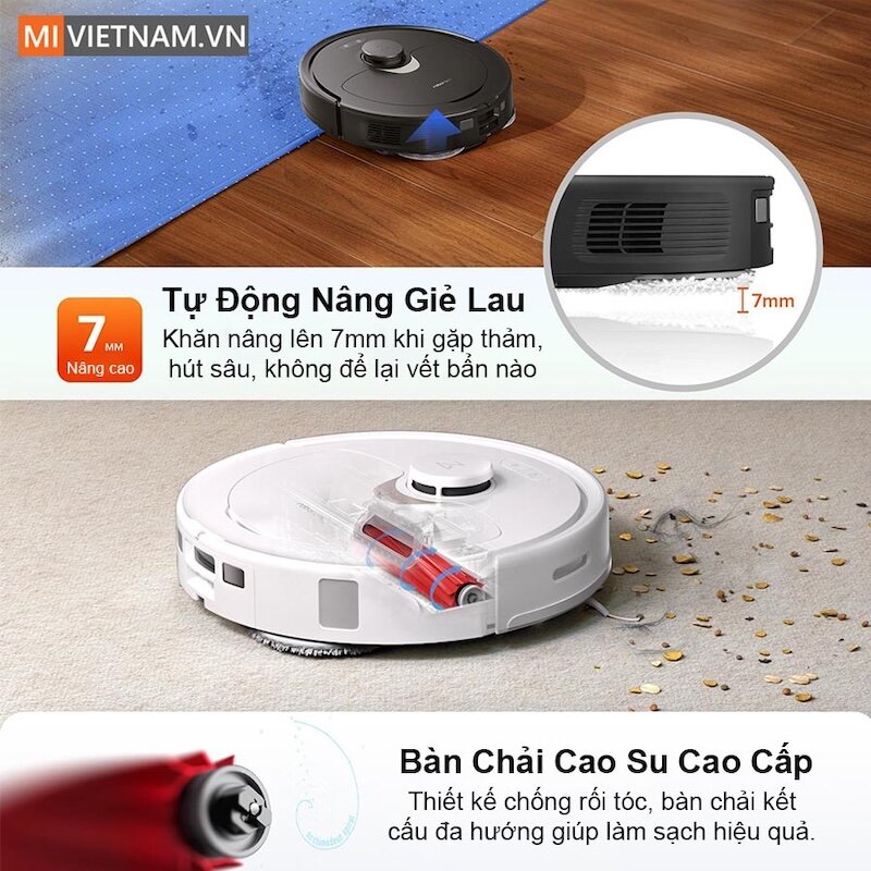 Với lực hút lên đến 5500 Pa, Roborock Q Revo dễ dàng hút sạch mọi bụi bẩ