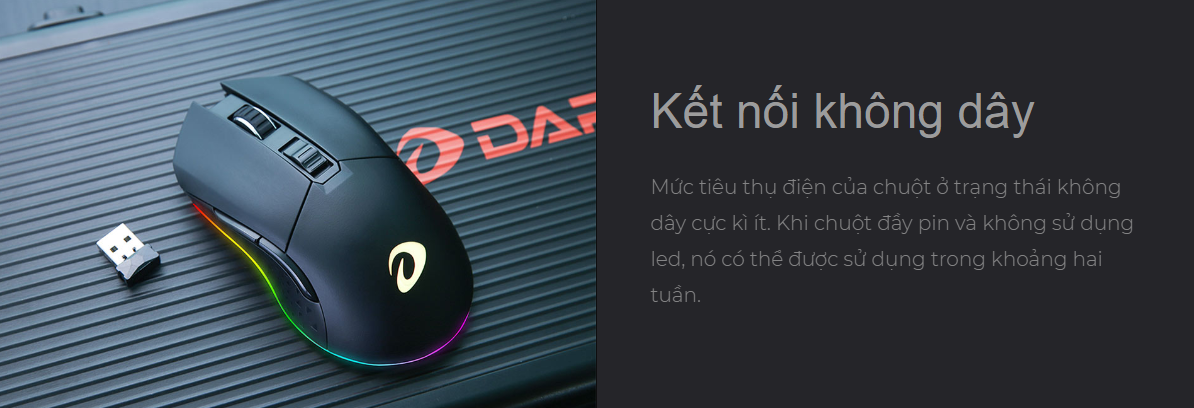 Chuột không dây Dareu EM901 RGB White 4