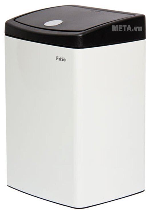 Thùng rác inox nhấn vuông nhỏ Fitis STS1-904 - 15 lít (Trắng)