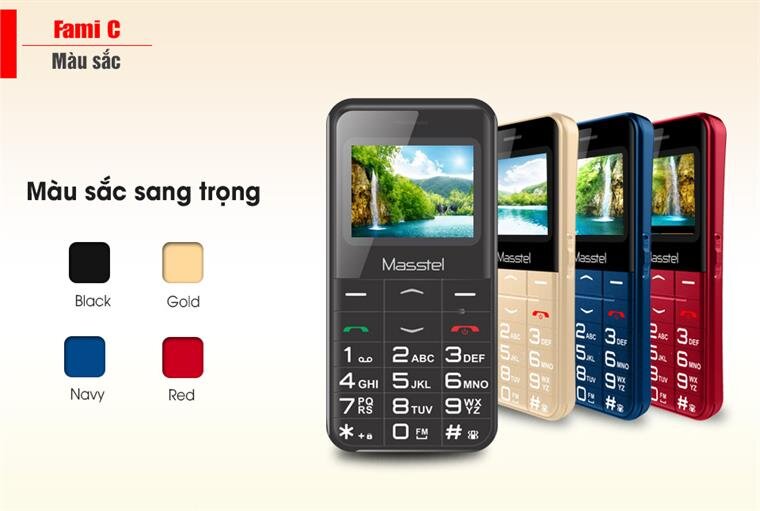 Điện thoại Masstel Fami C -Red