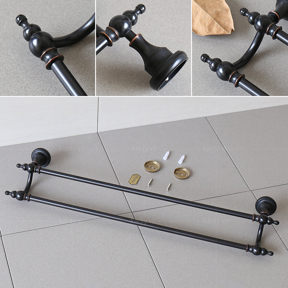 Thanh treo khăn tắm bằng đồng Kanly GCK12