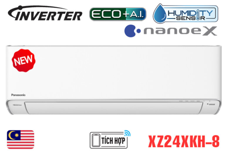 Điều hòa Panasonic Inverter 24000 BTU 2 chiều XZ24XKH-8 gas R-32