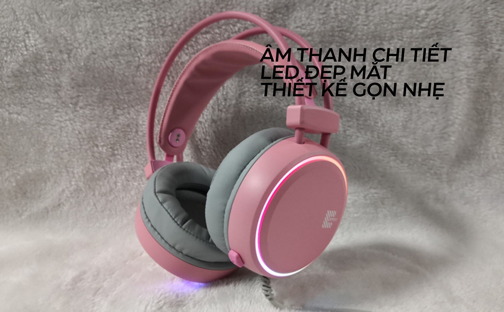 Tai nghe Zidli FCORE FH11U (7.1,USB, RGB) Màu Hồng