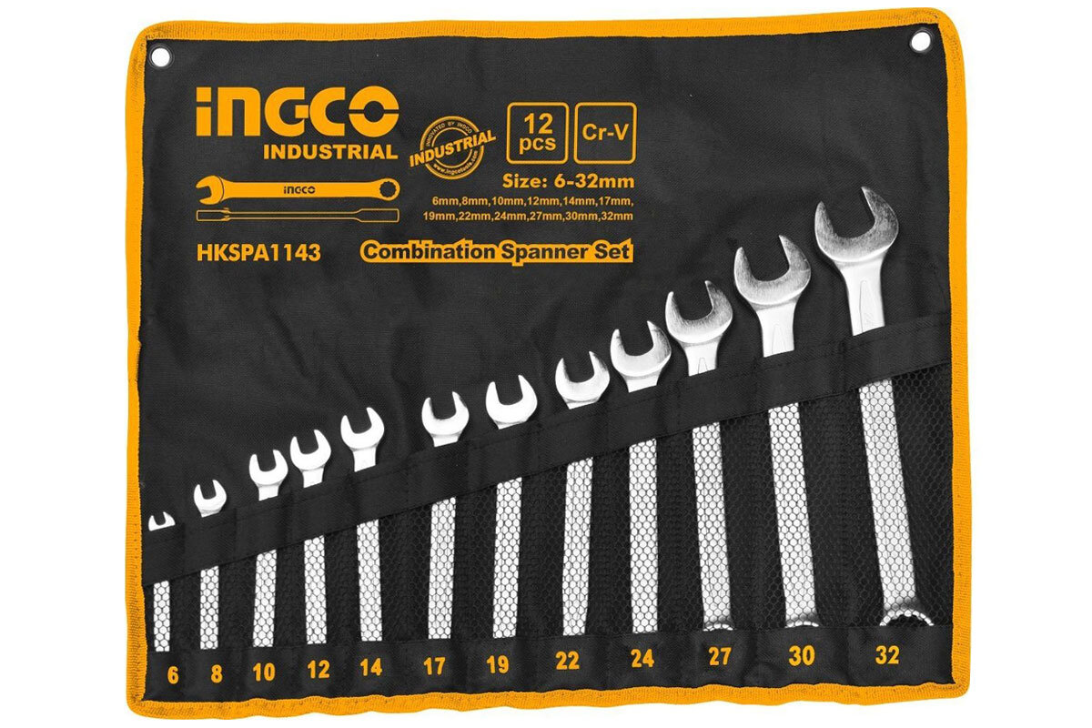 Bộ 12 cờ lê vòng miệng 6-32mm INGCO HKSPA1143