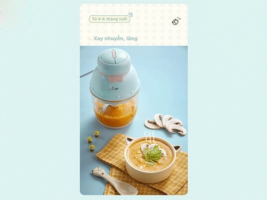 Vỏ ngoài của động cơ bọc nhựa Máy xay ăn dặm Bear