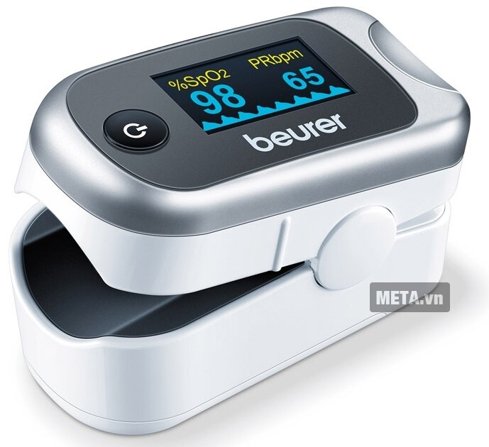 Máy đo nồng độ oxy trong máu SpO2 và nhịp tim Beurer PO40