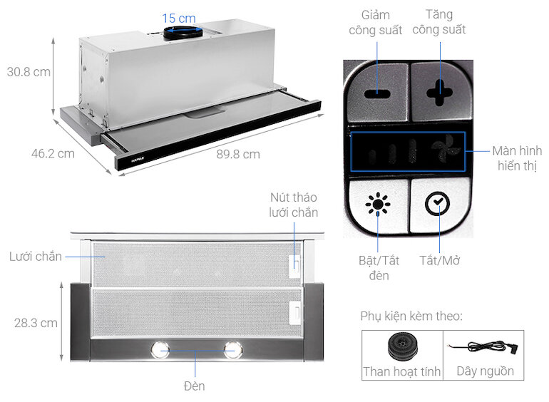 Máy hút mùi Hafele HH-TG90E