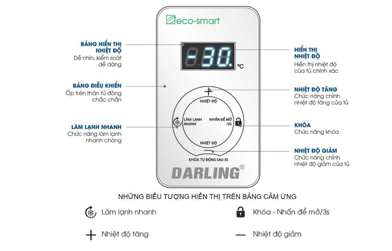 Tủ đông Denver inverter 1 ngăn 500 lít AS 700MDI