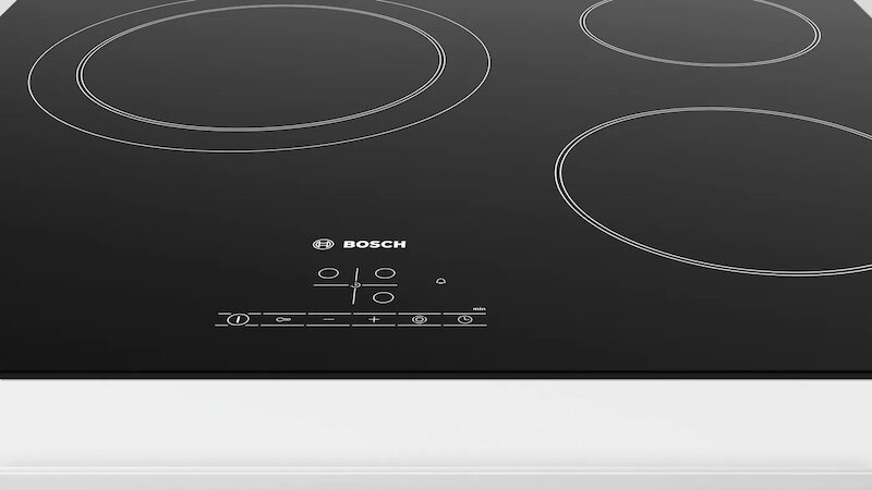 Bếp từ 3 vùng nấu Bosch PKK611B17E được trang bị hệ thống điều khiển cảm ứng trực quan