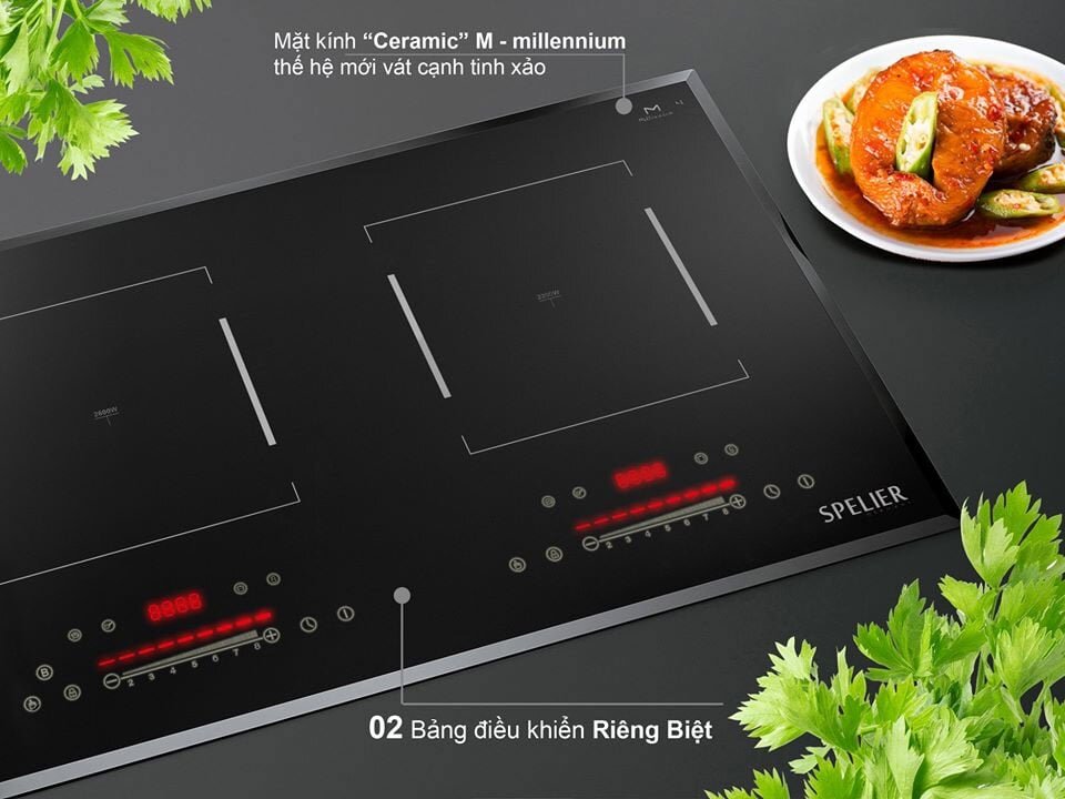 Bếp từ điều khiển bằng cảm ứng Bếp từ đôi Spelier