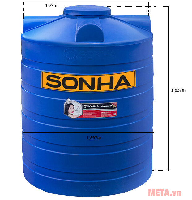 Bồn nước Sơn Hà nhựa đứng BNSH4000 - 4000 lít