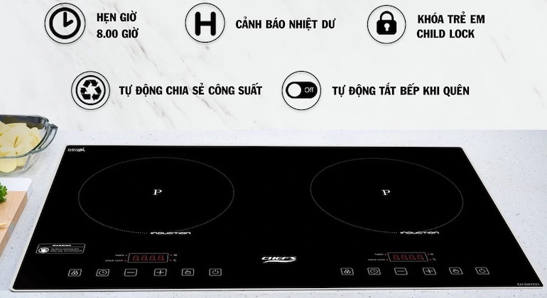 Đặc điểm nổi bật của bếp từ đôi Chef's eh-dih321