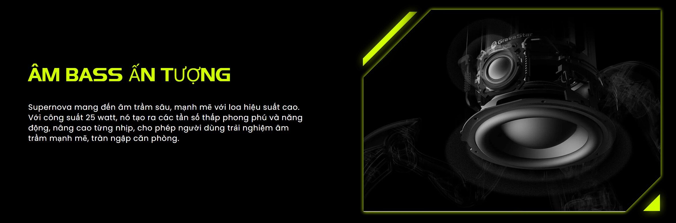 Loa GravaStar SuperNova - Màu đen