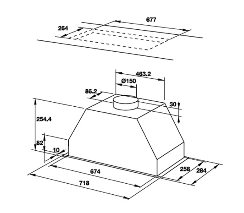 Máy hút mùi cổ điển Hafele HH-BI70A 538.84.007