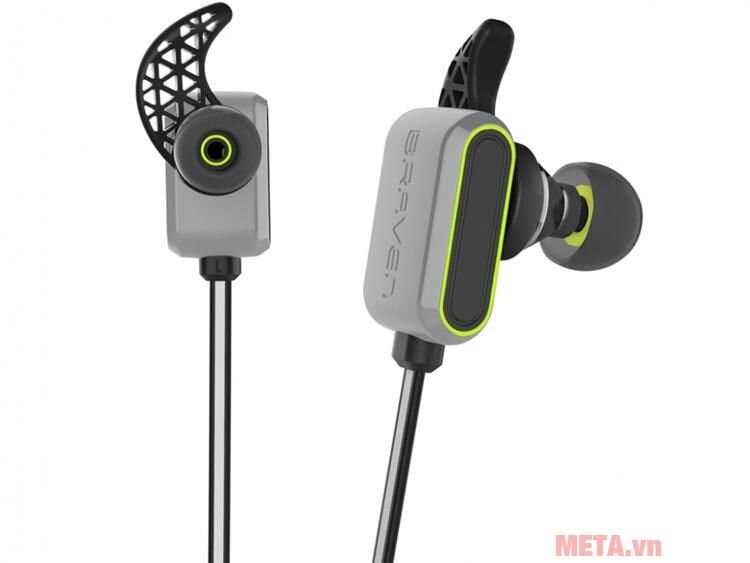 Tai nghe thể thao không dây Bluetooth Braven Flye Sport Reflect - Silver/Green