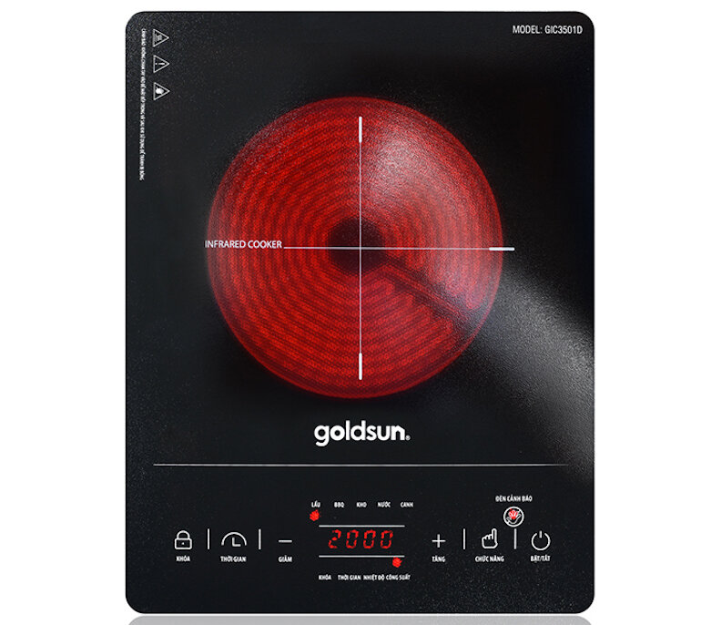 Bếp hồng ngoại dương 1 vùng nấu Goldsun GIC3501D