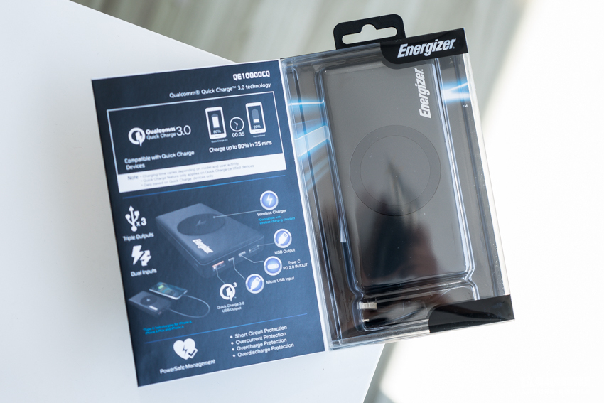 PIN DỰ PHÒNG KHÔNG DÂY ENERGIZER 10000MAH QC3.0 QE10000CQ