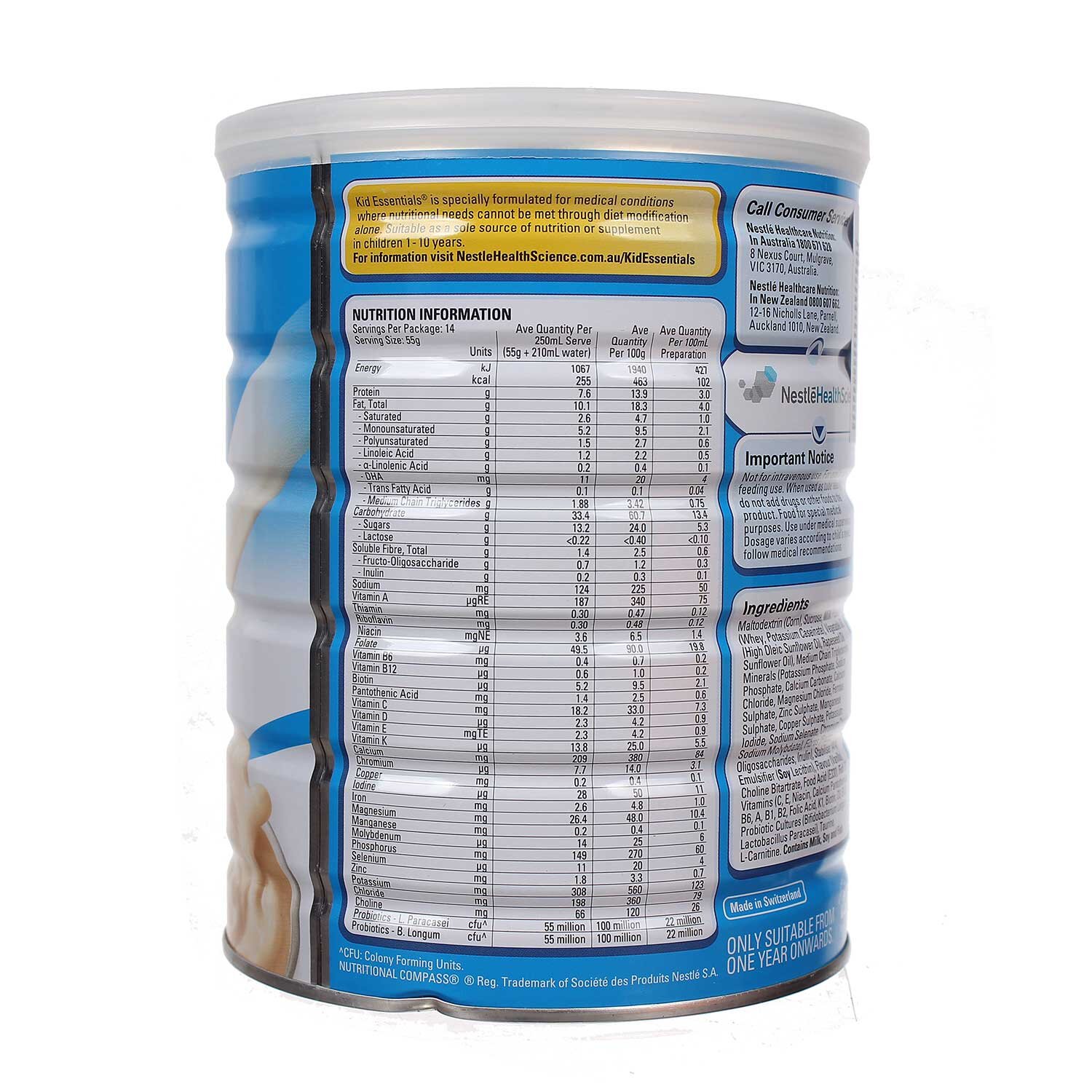  Sữa Kid Essentials 800g (1 - 10 tuổi)