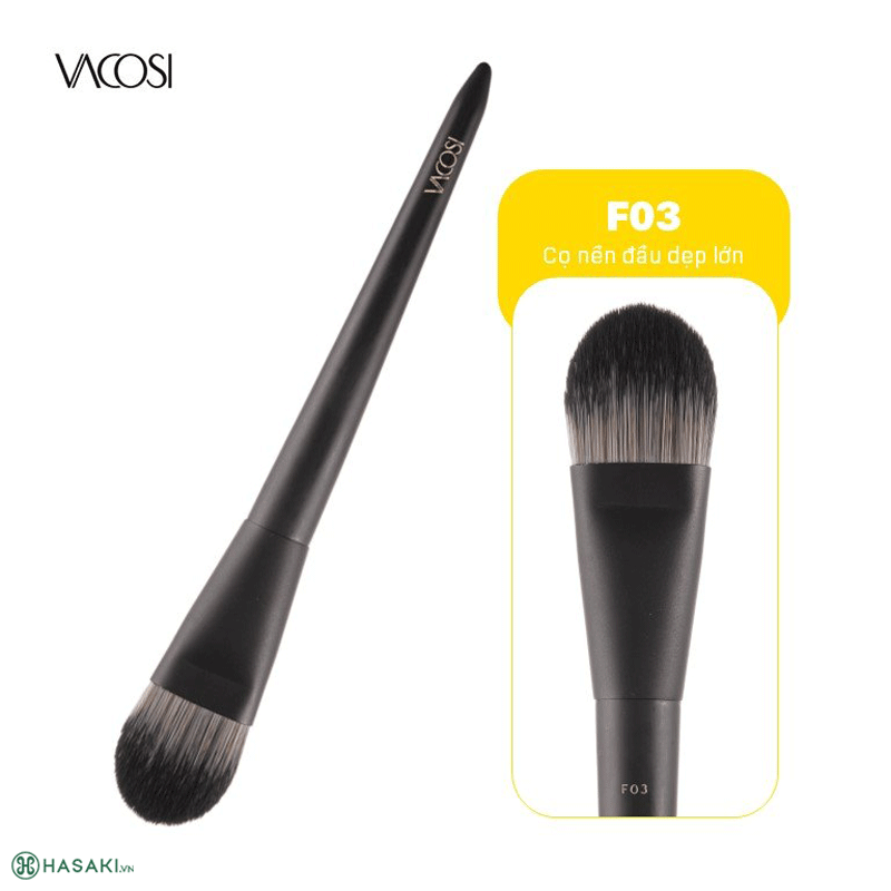Cọ Đánh Nền Đầu Dẹp Bản To Vacosi Foundation Brush F03