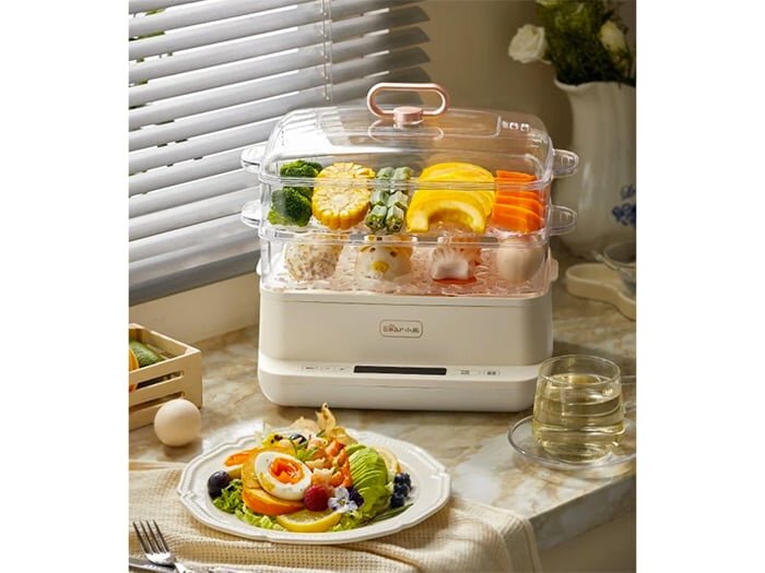 Nồi hấp thiết kế 3 tầng Nồi hấp thiết kế 3 tầng