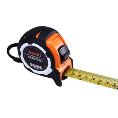 Thước kéo nền vàng chống va đập 7.5m x 25mm Asaki AK-2768