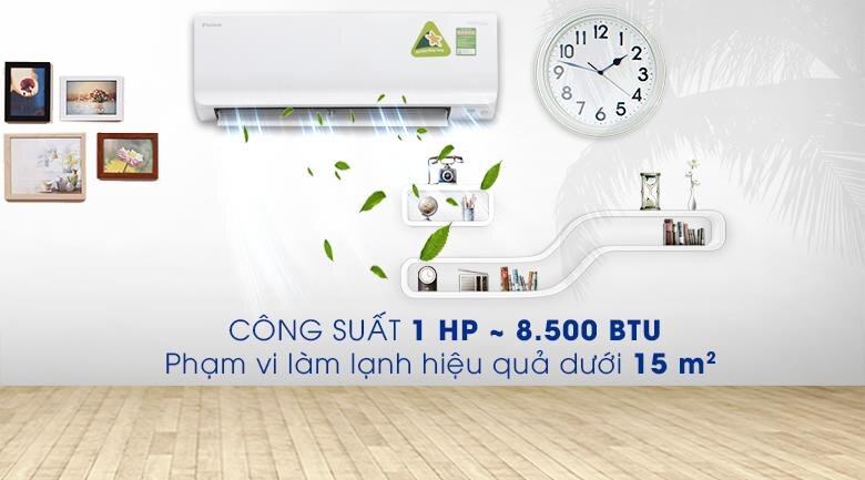 Điều hòa Daikin 1 chiều Inverter 8.500BTU ATKC25UAVMV