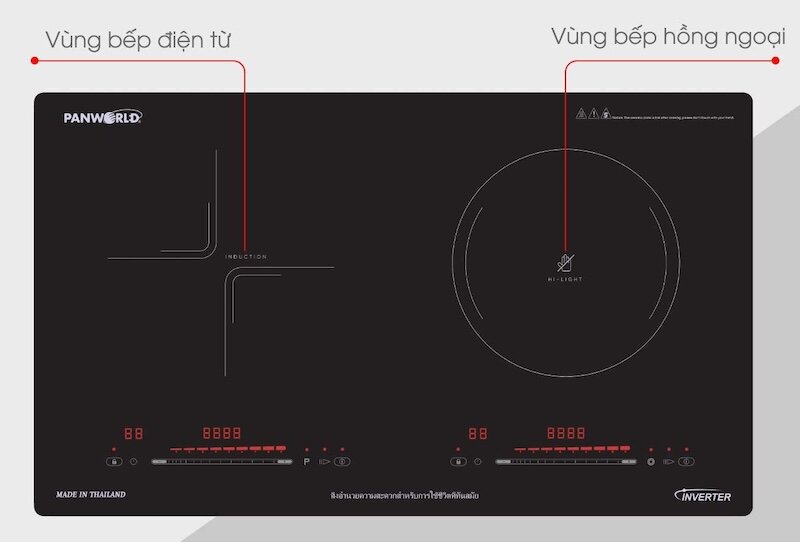Bếp từ hồng ngoại Panworld PW-1983 có thiết kế lắp âm độc đáo