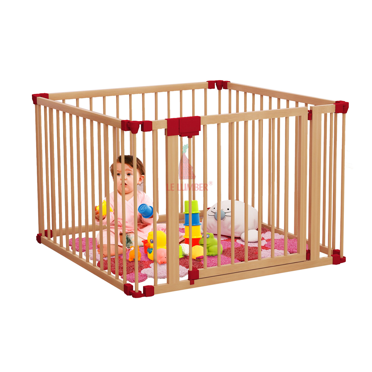  Cũi 3D 4 cánh Playpen thông minh
