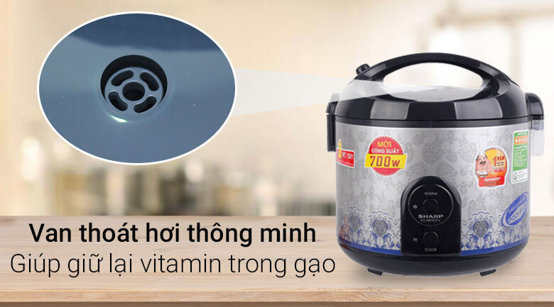 Nồi cơm điện Sharp 1.8 lít KS-NR19STV
