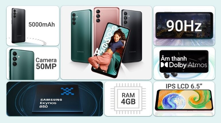 điện thoại samsung galaxy a04s 4gb/64gb