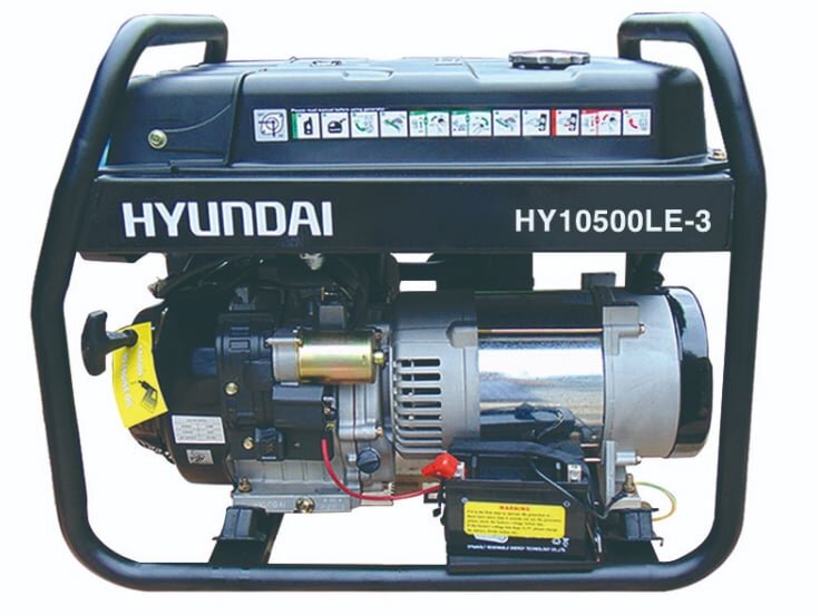 Máy phát điện chạy xăng 3 pha Hyundai HY10500LE-3 Máy phát điện chạy xăng 3 pha Hyundai HY10500LE-3