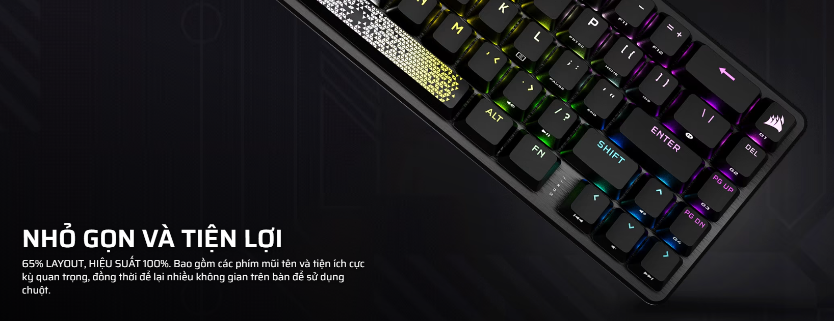 Bàn phím gaming Corsair K65 PRO MINI RGB OPX (CH-91A401A-NA) 2