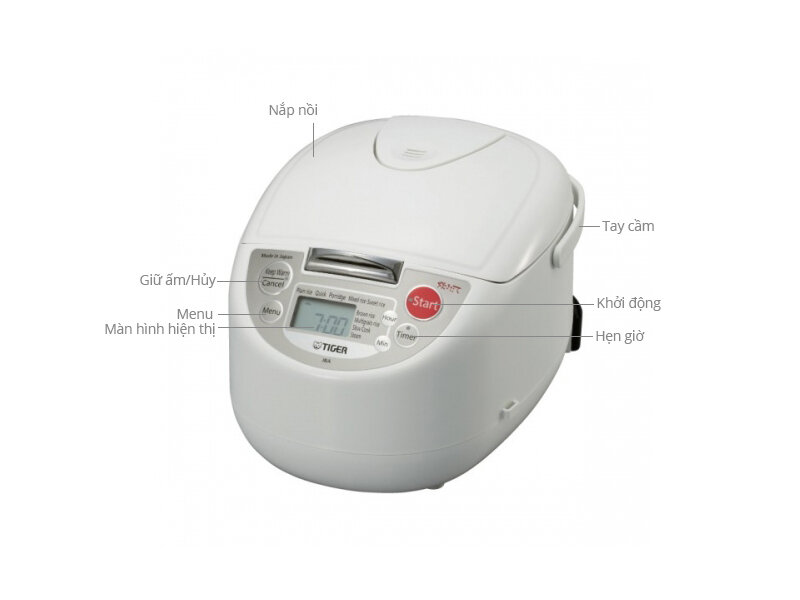 Nồi cơm điện Tiger 1.8 lít JBA-A18W