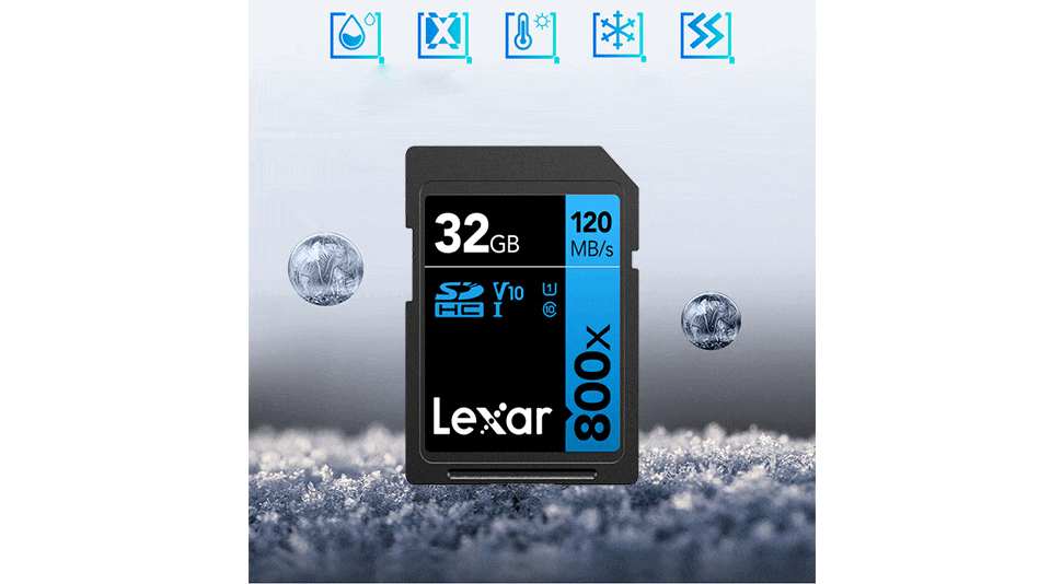 Thẻ nhớ SD Lexar Professional 800x SDXC V30 32Gb (R/W:120/45M)