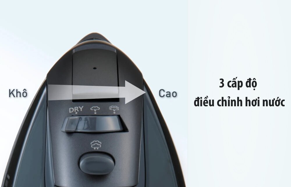 3 cấp độ điều chỉnh hơi nước