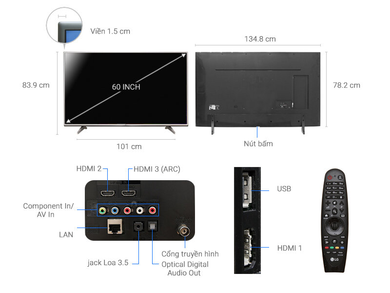 Smart Tivi LG 60 inch 60UH617T Smart Tivi LG 60 inch 60UH617T