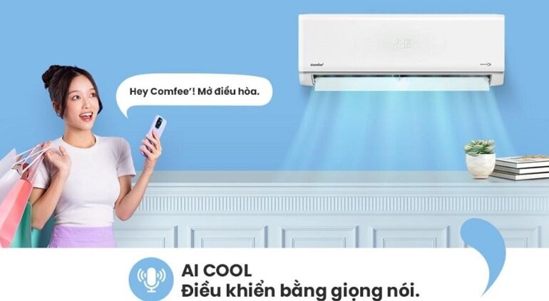 Điều hòa Comfee CFS-10VWGF-V được trang bị điều khiển giọng nói