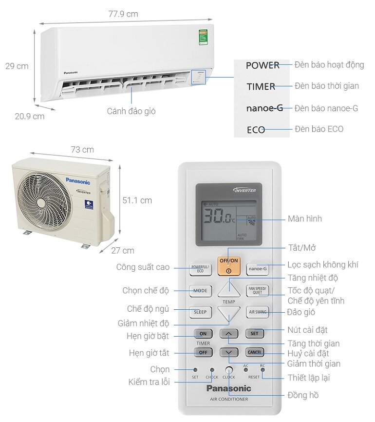 Điều hòa Panasonic CU/CS-PU9XKH
