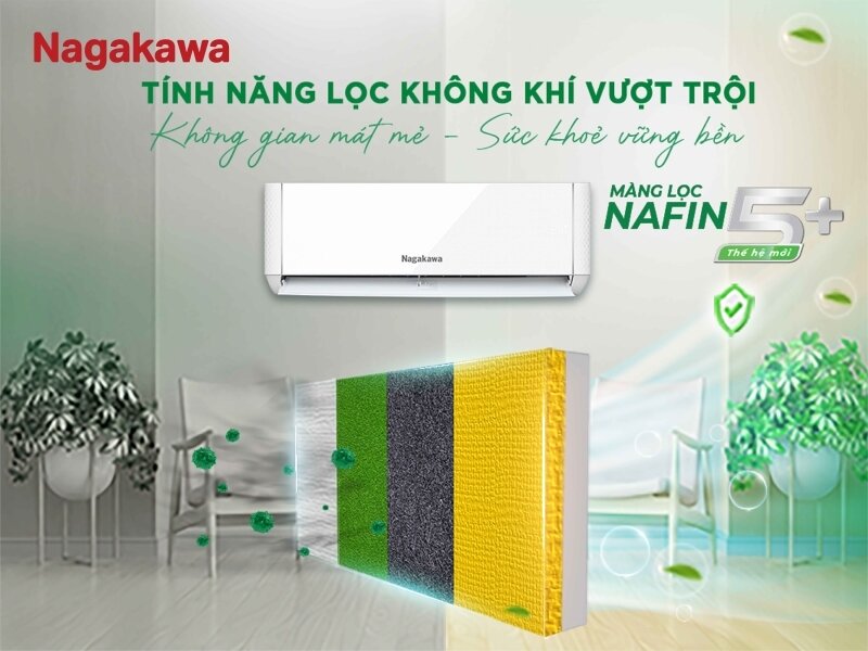 Điều hòa Nagakawa Inverter 1 chiều 9000 BTU NIS-C09R2T29