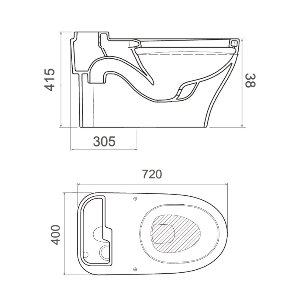 Bản vẽ kỹ thuật bồn cầu thông minh 1 khối Viglacera V91