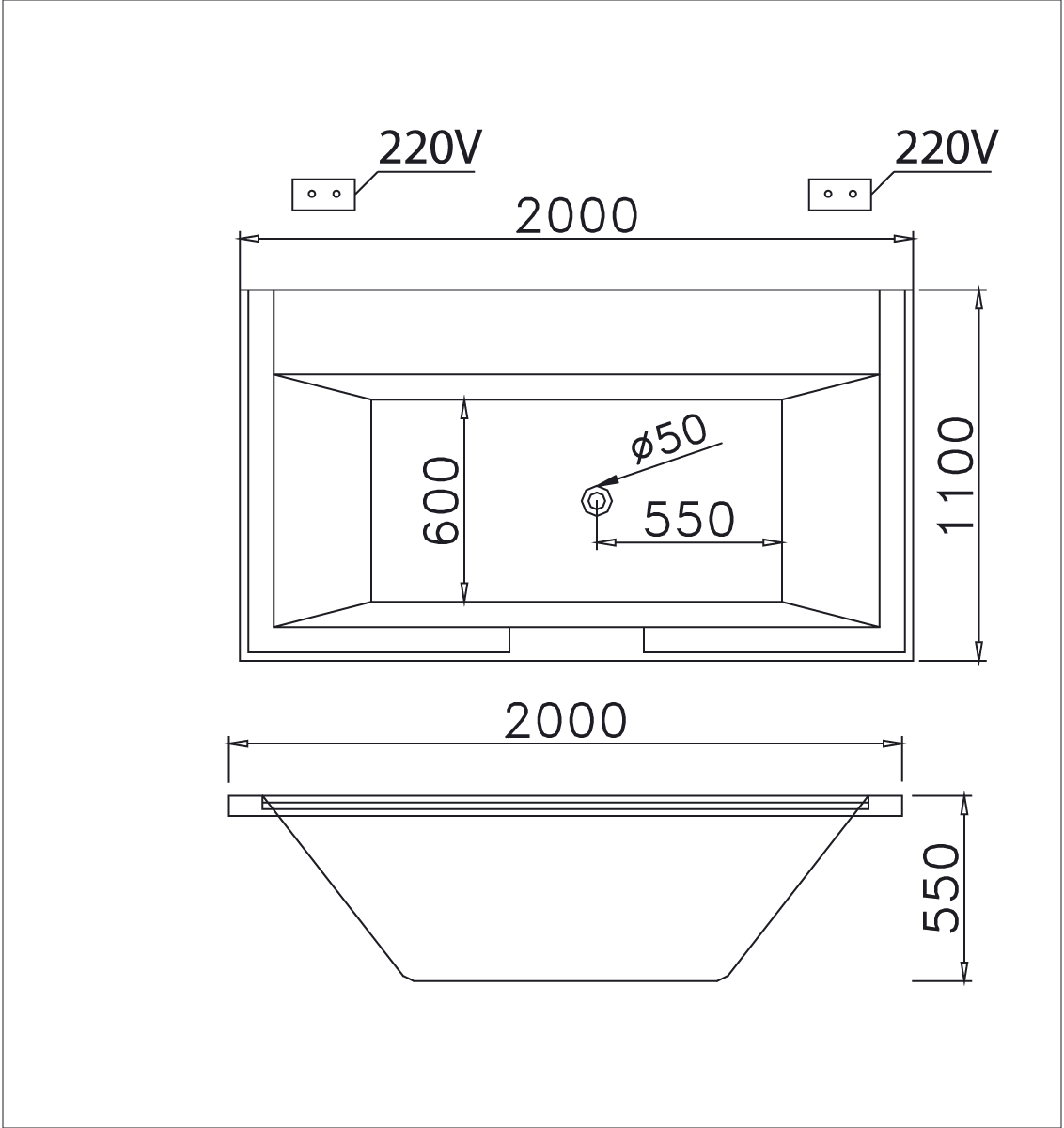 Bản Vẽ Kỹ Thuật Bồn Tắm Massage Caesar MT7520S
