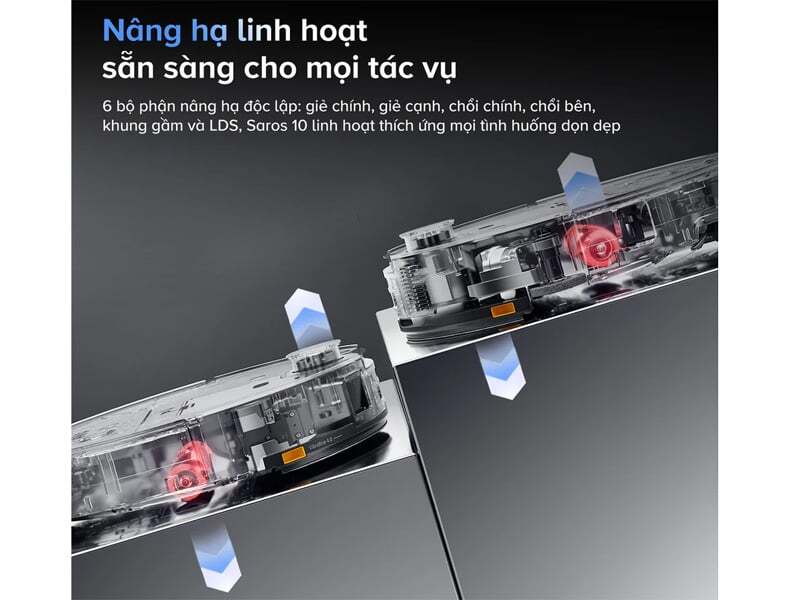 Roborock Saros 10 tự điều chỉnh mức độ làm sạch Roborock Saros 10 tự điều chỉnh mức độ làm sạch