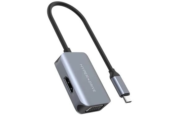 Cáp Hub USB-C to HDMI/VGA 4K 60Hz 2 in 1 HD-C2HV Hyperdrive