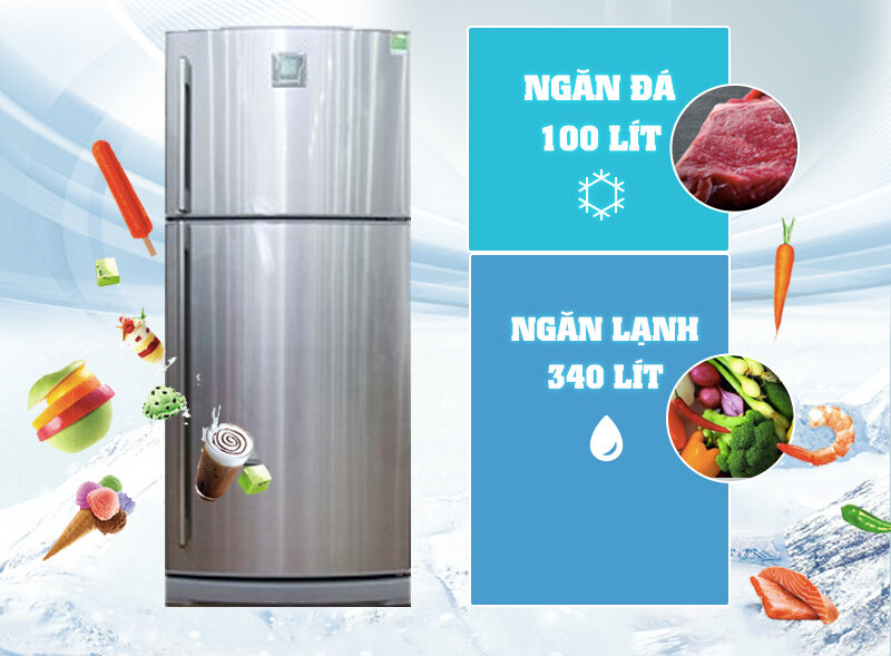 Tủ lạnh Electrolux 440 lít ETE4407SD Tủ lạnh Electrolux 440 lít ETE4407SD