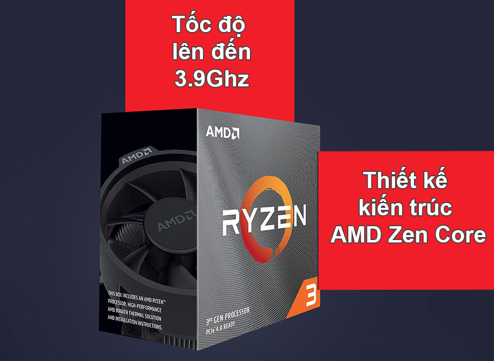 CPU AMD Ryzen 3 3100 | Tốc độ 3.9Ghz
