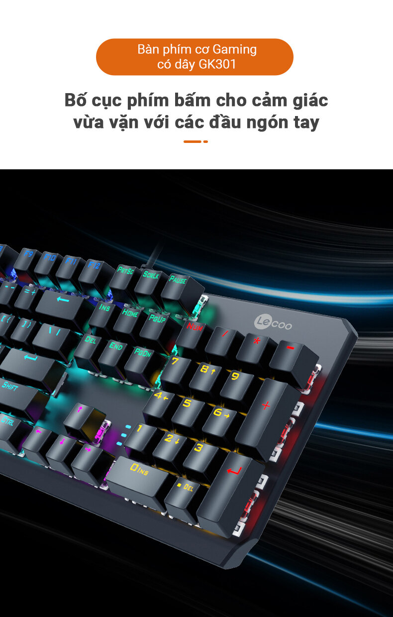 Bàn phím cơ Gaming Lecoo GK301 3